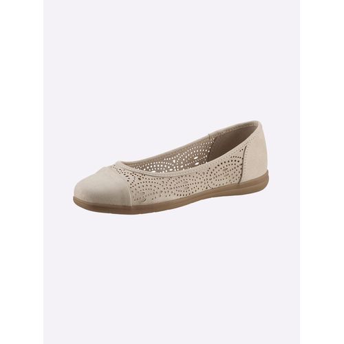 Ballerina JANA, Damen, Gr. 40, beige, Textil, sportlich, Schuhe, Topseller