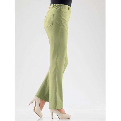 Funktionshose COSMA, Damen, Gr. 92, Langgrößen, grün (lindgrün), 97% Baumwolle, 3% Elasthan, unifarben, lang, Hosen