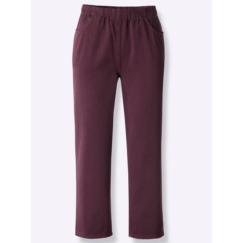 Caprihose CLASSIC BASICS, Damen, Gr. 38, Normalgrößen, lila (beere), 100% Baumwolle, unifarben, 3/4-Länge, Hosen