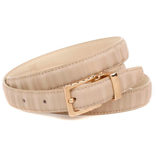 Ledergürtel ANTHONI CROWN, Damen, Gr. 100, beige, Leder, unifarben, klassisch,elegant, Gürtel, 2 cm Ledergürtel