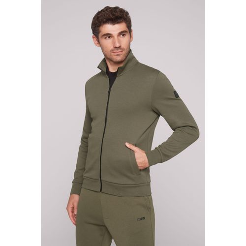 Sweatjacke CMPD, Herren, Gr. M, grün (khaki), Material: 70% Baumwolle, 30% Polyester, bedruckt, casual, lässig geschnitten normal, Langarm eingesetzt Rippbündchen, Sweatjacken, mit Reißverschlusstaschen