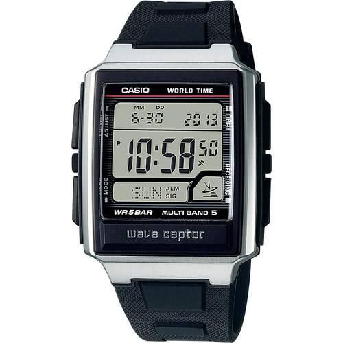 Casio Funk Armbanduhr Wave Ceptor WV-59R-1AEF (L x B x H) 48.3 x 39 x 12.5 mm Silber Gehäusematerial=Edelstahl, Harz Material (Armband)=Harz