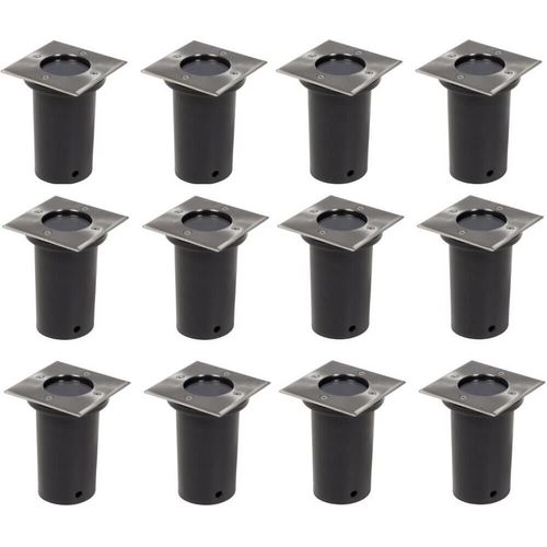 Prolenta Premium - Outdoor Bodenleuchten 12 Stk. Quadratisch
