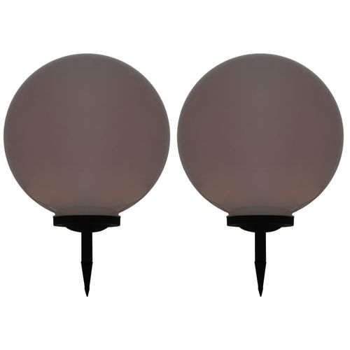 Prolenta Premium - Außen-Solarlampen 2 Stk. LED Kugel 50 cm RGB