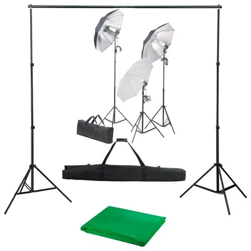 Prolenta Premium - Fotostudio-Set mit Lampen und Hintergrundsystem