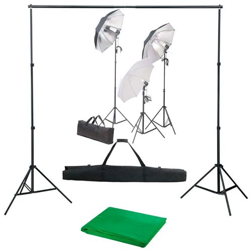 Prolenta Premium - Fotostudio-Set mit Lampen und Hintergrundsystem