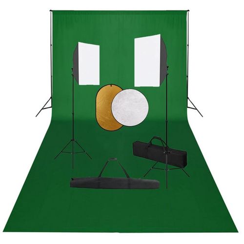 Prolenta Premium - Fotostudio-Set mit Softboxen, Hintergrundsystem und Reflektor