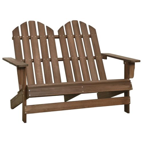 Prolenta Premium 2-Sitzer Adirondack-Gartenbank Massivholz Tanne Braun