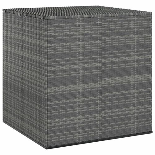Prolenta Premium Garten-Kissenbox PE Rattan 100x97,5x104 cm Grau