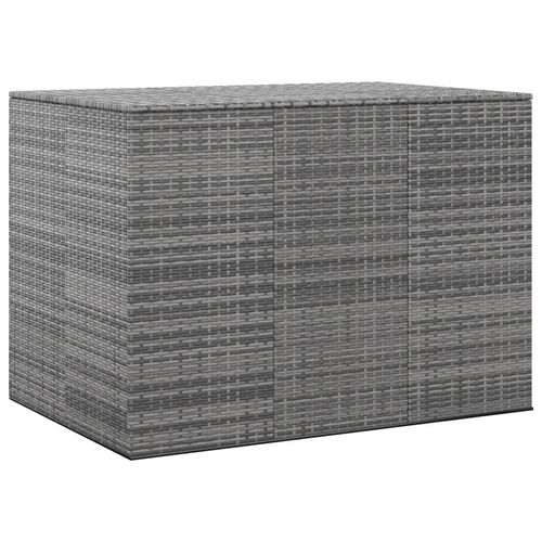 Prolenta Premium Garten-Kissenbox PE Rattan 145x100x103 cm Grau