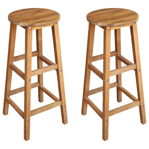Prolenta Premium Barhocker 2 Stk. Massivholz Akazie