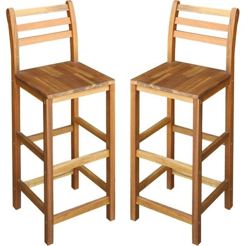 Prolenta Premium Barhocker 2 Stk. Massivholz Akazie
