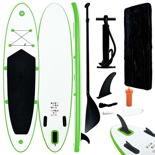 Prolenta Premium - Aufblasbares Stand Up Paddle Board Set Grün und Weiß