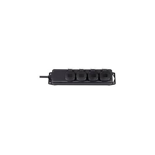 brennenstuhl Extension socket IP44 4-way black 2m H07RN-F 3G1,5 - Steckdosenleiste - Wechselstrom 230 V - Ausgangsanschlüsse: 4 - 2 m Schnur