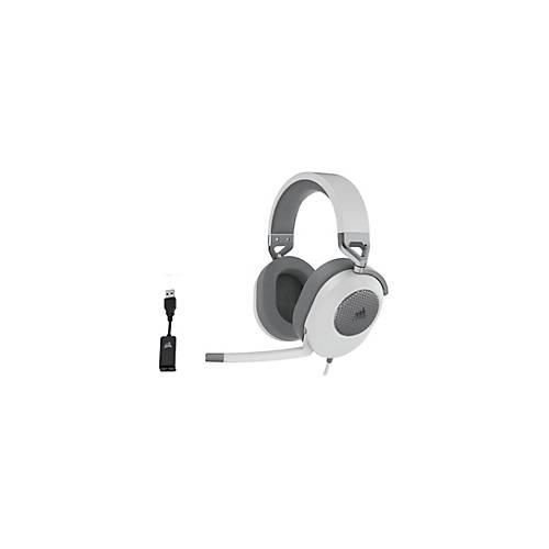 CORSAIR Gaming HS65 SURROUND - Headset - ohrumschließend - kabelgebunden - 3,5 mm Stecker - weiß