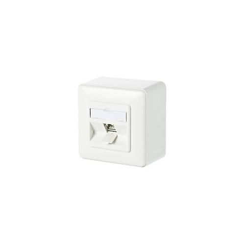 Metz Connect C6Amodul 180° - Steckdosenauslass - RJ 45 - 1 Netzwerkdose - Pure White, RAL 9010