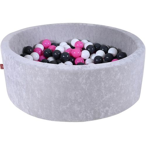 Knorrtoys® Bällebad »Soft, Grey«, mit 300 Bällen creme/Grey/rose; Made in Europe