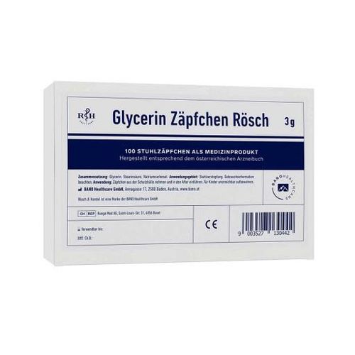 GLYCERIN ZÄPFCHEN Rösch 3 g gegen Verstopfung 100 St
