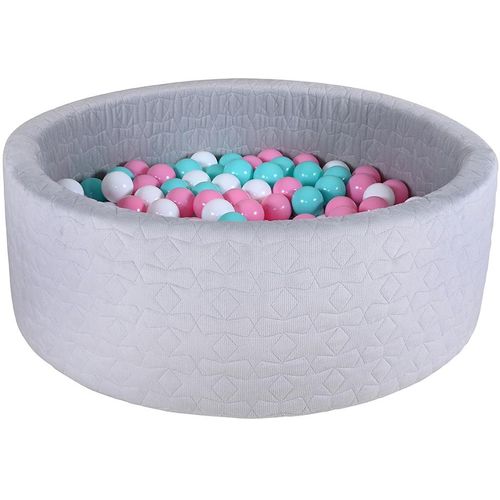 Knorrtoys® Bällebad »Soft, Geo Grey«, mit 300 Bällen rose/creme/lightblue; Made in Germany