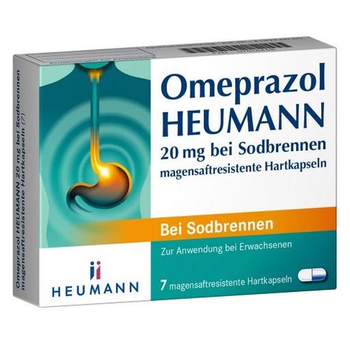 Omeprazol HEUMANN 20mg bei Sodbrennen magensaft. Hartkapseln 7 St