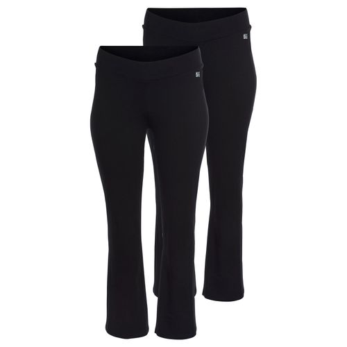 Jazzpants H.I.S, Damen, Gr. 50, N-Gr, schwarz, Single Jersey, Obermaterial: 95% Baumwolle, 5% Elasthan, unifarben, sportlich, schmal lang, Hosen, Große Größen