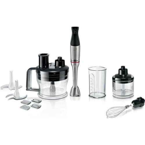 Mixer Bosch MSM6M871, SER6, Mixer, ErgoMaster, 1200 W, dynamische Geschwindigkeitsregelung, QuattroBlade System Pro, inklusive Mixer, Küchenmaschine, Messbecher, Zerkleinerer und Edelstahl-Schneebesen