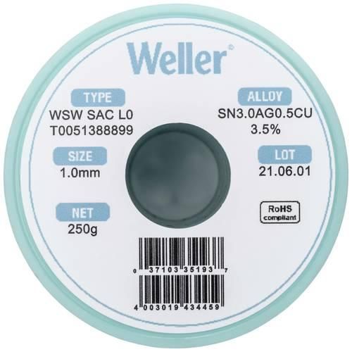 Weller WSW SAC L0 Lötzinn, bleifrei Spule Sn3,0Ag0,5Cu 250 g 1 mm