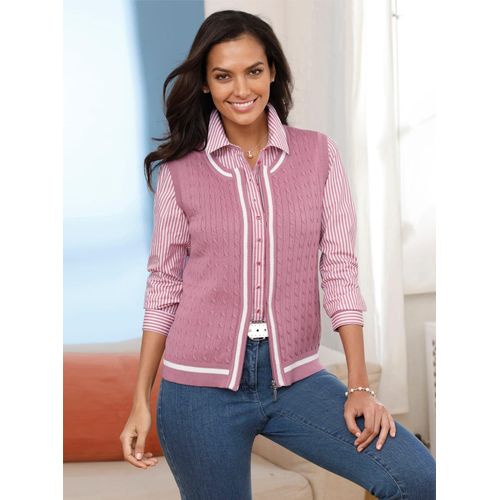 Strickweste CASUAL LOOKS, Damen, Gr. 52, rosa (altrosa), 100% Baumwolle, unifarben, Westen