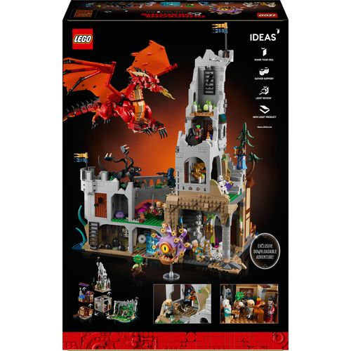 LEGO Ideas Dungeons & Dragons: Die Sage vom Roten Drachen, Bauset für Erwachsene, Dungeons and Dragons Geschenkideen für Fans, Fantasy-Bauset, kreative Aktivität 21348