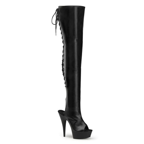 DELIGHT-3017 Damen Boots von Pleaser, Schwarz Matt , EU 39, US 9