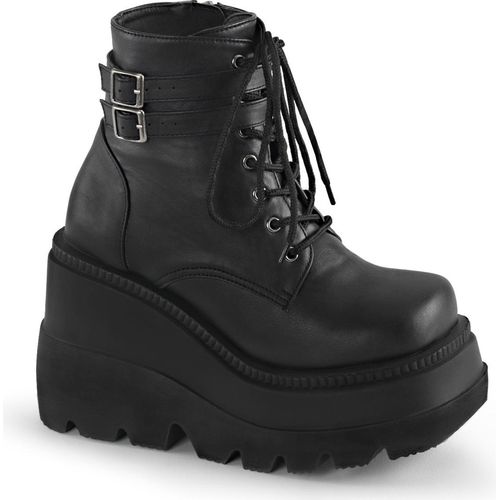 SHAKER-52 Damen Booties von DemoniaCult, Schwarz Matt , EU 35, US 5