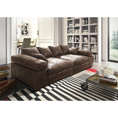 Big Sofa Couchgarnitur Megasofa Riesensofa AREZZO - Vintage Braun