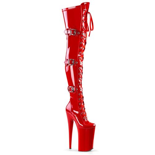 BEYOND-3028 Damen Boots von Pleaser, Rot , EU 42, US 12