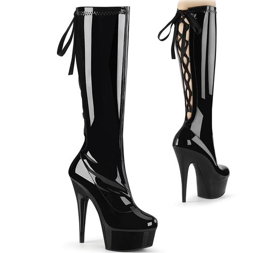 DELIGHT-2029 Damen Boots von Pleaser, Schwarz EU 40, US 10