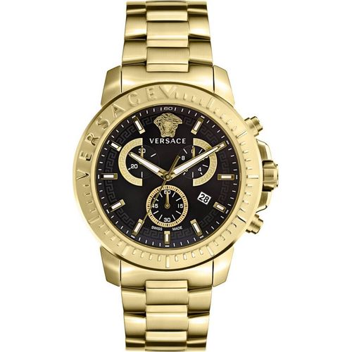 Versace Herren Uhr Armbanduhr Chronograph New Chrono VE2E00921 Edelstahl