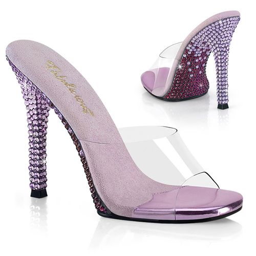 GALA-01DMM Damen Slipper von Fabulicious, Transparent Lila , EU 39, US 9