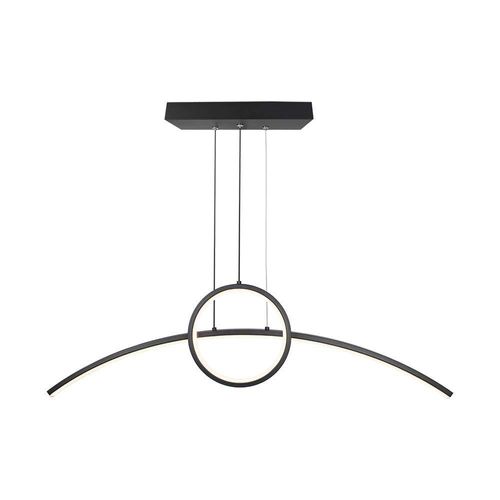 LED Hängeleuchte, Alu, schwarz, L 89 cm
