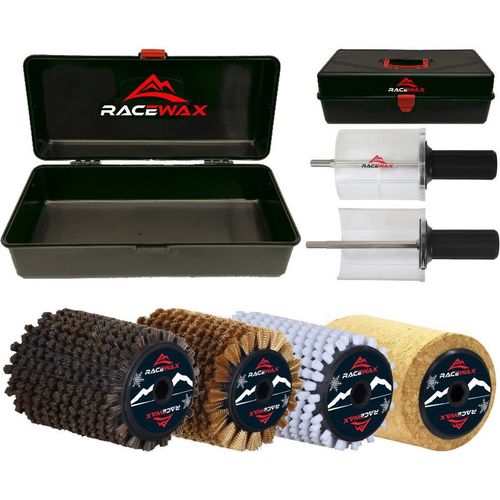 RaceWax Set Roto Bürste 120mm Kork Nylon Roßhaar Kupfer Rotorbürste Rotobürste