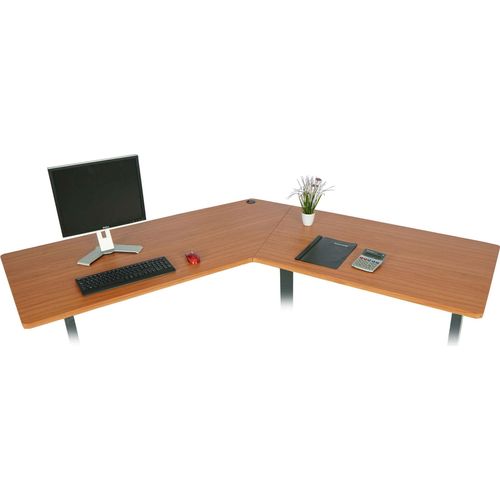 Tischplatte HWC-D40 für Eck-Schreibtisch, Schreibtischplatte, 120° natur