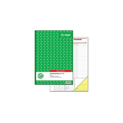 EDV-Kassenbuch Sigel SD056, selbstdurchschreibend, DIN A4, 2 x 40 Blatt