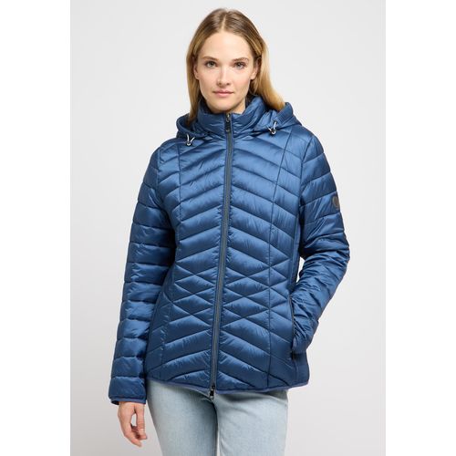 Steppjacke BARBARA LEBEK, Damen, Gr. 36, blau (denim), Steppware, Obermaterial: 100% Polyamid. Futter: 100% Polyester, unifarben, casual, regular fit taillenbedeckt, ohne Ausschnitt, Langarm Bündchen, Jacken, mit Kapuze