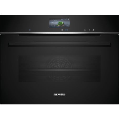 SIEMENS Dampfbackofen, A+ (A+++-D), schwarz, B:59,4cm H:45,5cm T:54,8cm, Backöfen