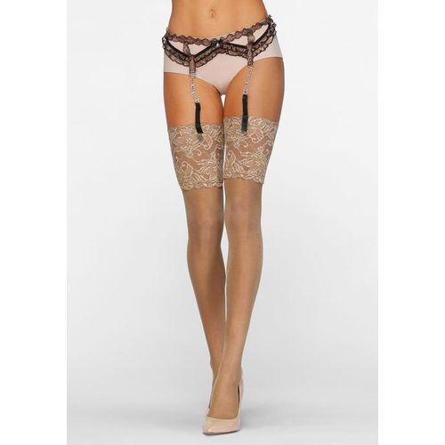 LASCANA Halterlose Feinstrümpfe skin Gr. 48-50 für Damen. Normal