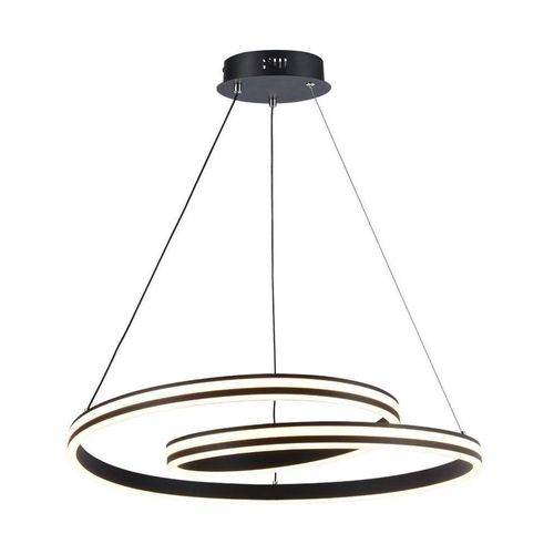 LED Hängeleuchte, Metall, Schwarz, CCT-Schaltung, H 116 cm