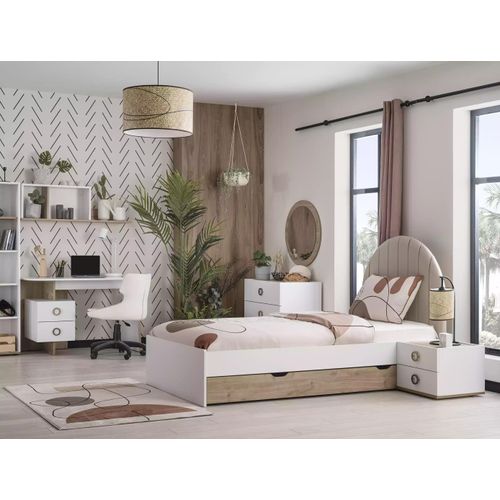 Bettrahmen Kinderbett Kindermöbel Kinderzimmer Bett Holz Weiß Modern