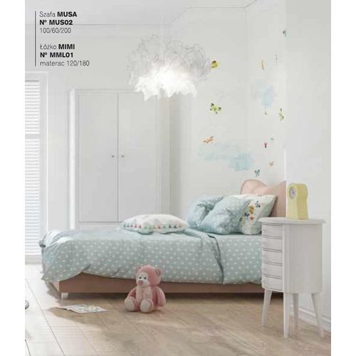 Kinderzimmer Kinderbett Bett Nachttisch Kleiderschrank Holz Möbel Weiß Set 3tlg