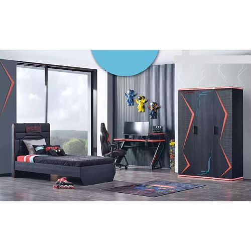 Moderne Tische Schreibtisch Kinderschreibtisch schwarz Gamer Computer Tisch