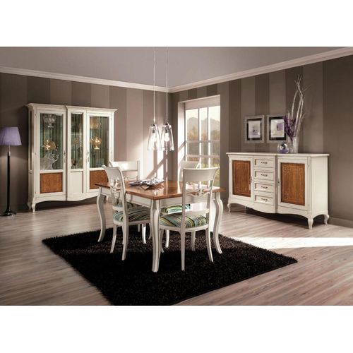Tisch Möbel Esstisch Naturholz Retro Style Esszimmer Wohnzimmer Esstische Tische