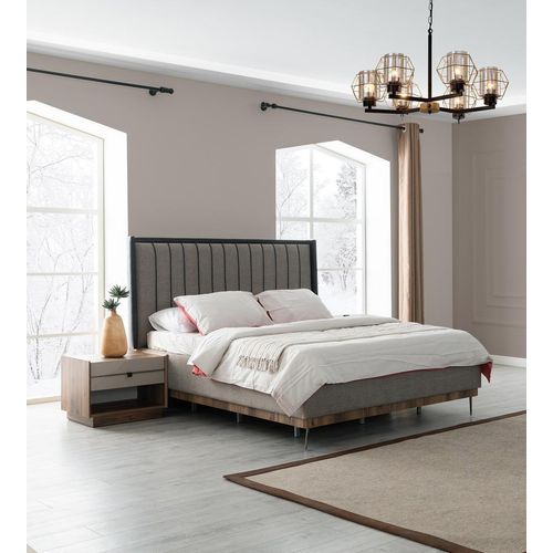 Kindermöbel Garnitur Kinderzimmer Kinderbett Grau Holz Set 4tlg