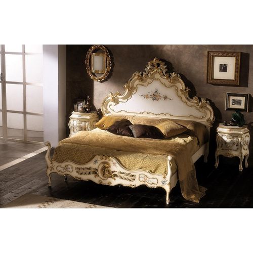 Schlafzimmer weiß Bett Holz Luxus Vaccari cav giovanni Massivholz Neu